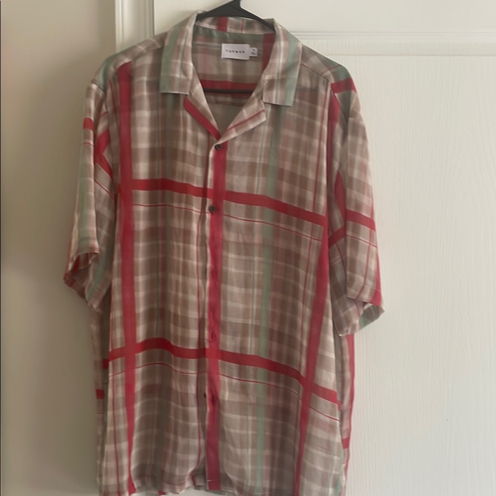 Topman Multicolor Plaid Casual Shirt